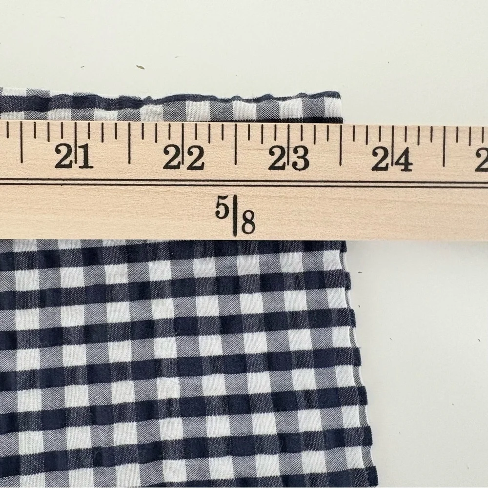 J.Crew Navy Check Seersucker Crop Ankle Pants